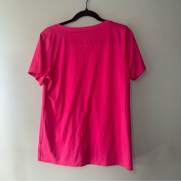 Nike Women's Pink V-Neck Top - Picture 3 of 4